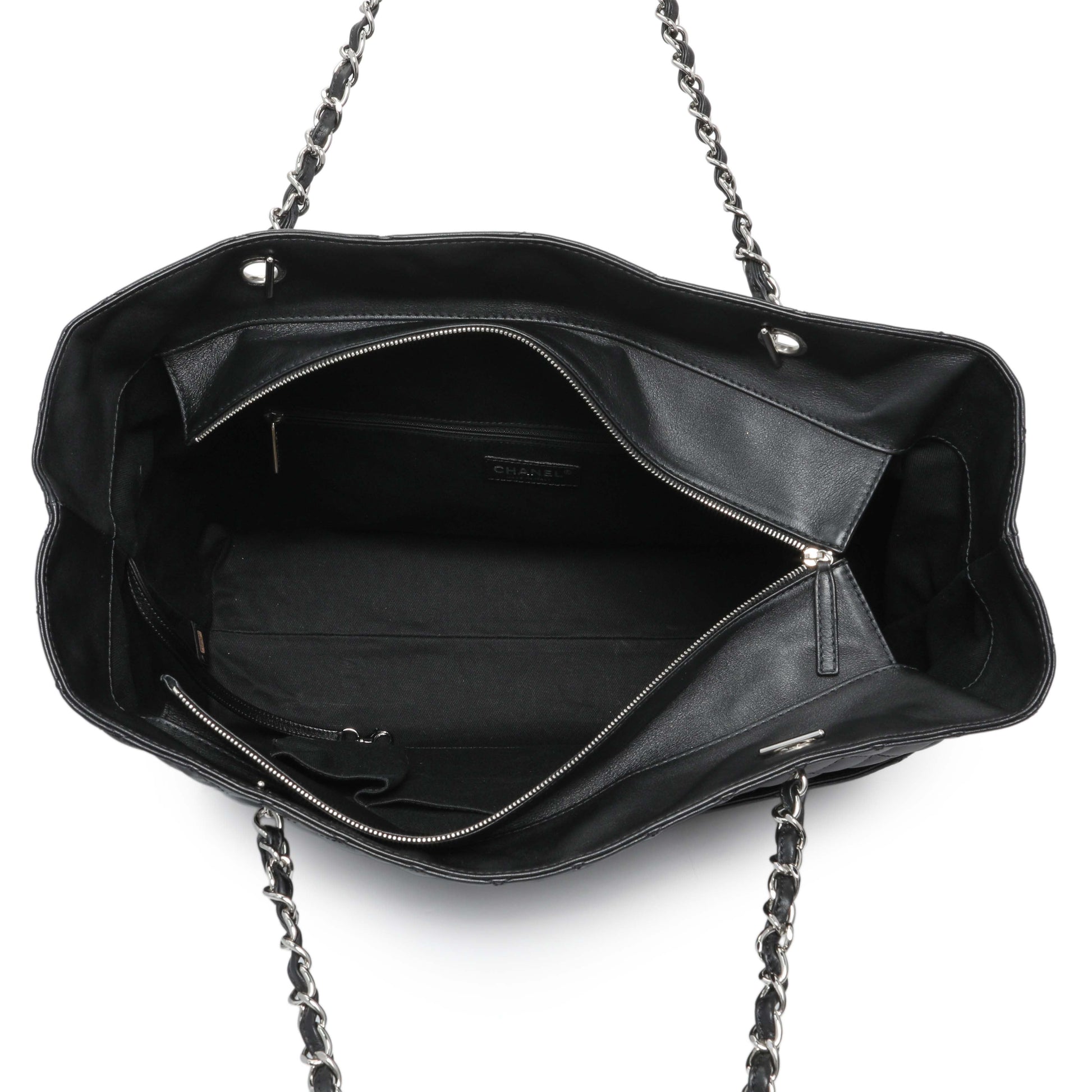 Exclusive Chanel Black Calfskin Quilted Large In the Business Tote — Alternate View 8