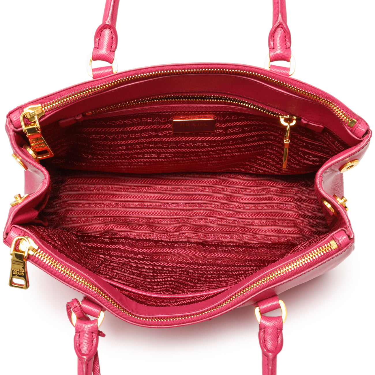Exclusive Prada Pink Saffiano Small Galleria Double Zip Tote — Alternate View 8