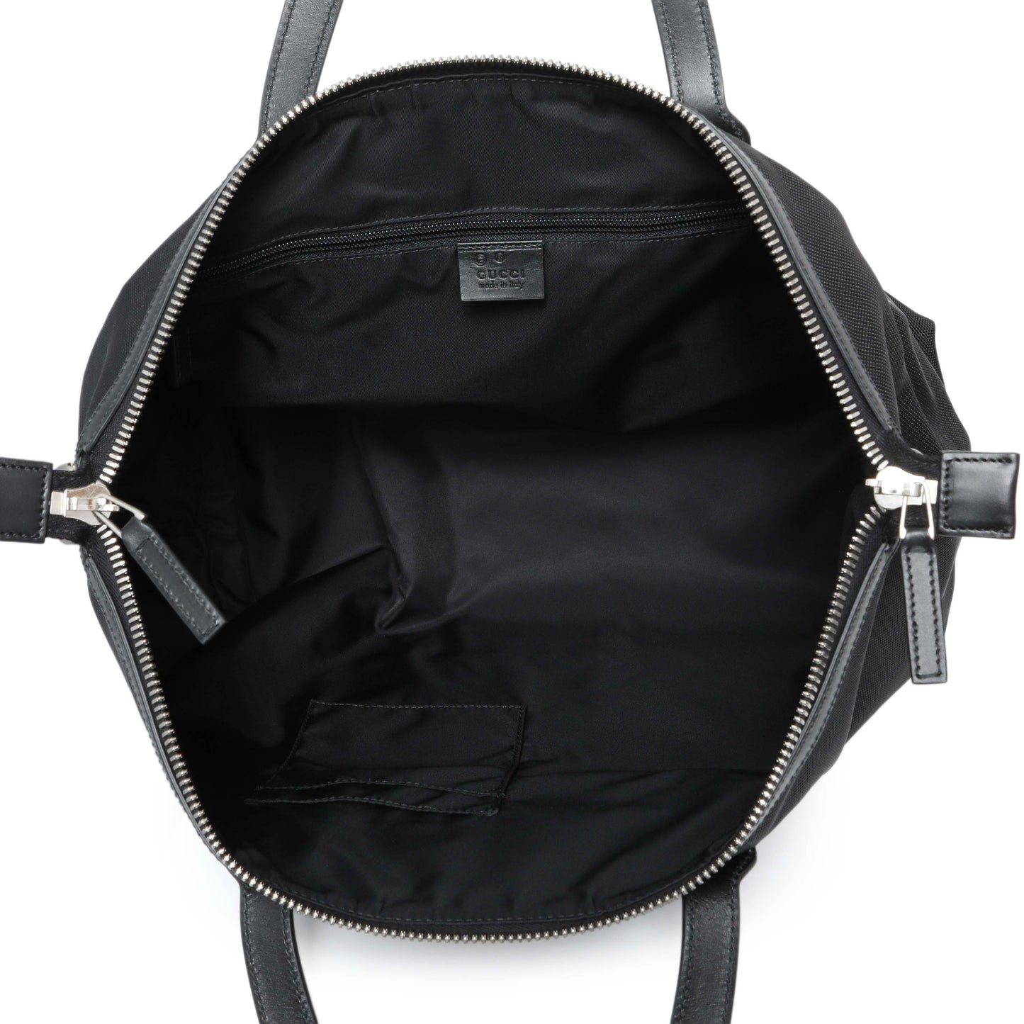 Exclusive Gucci Black Techno Canvas Web Duffle — Top View