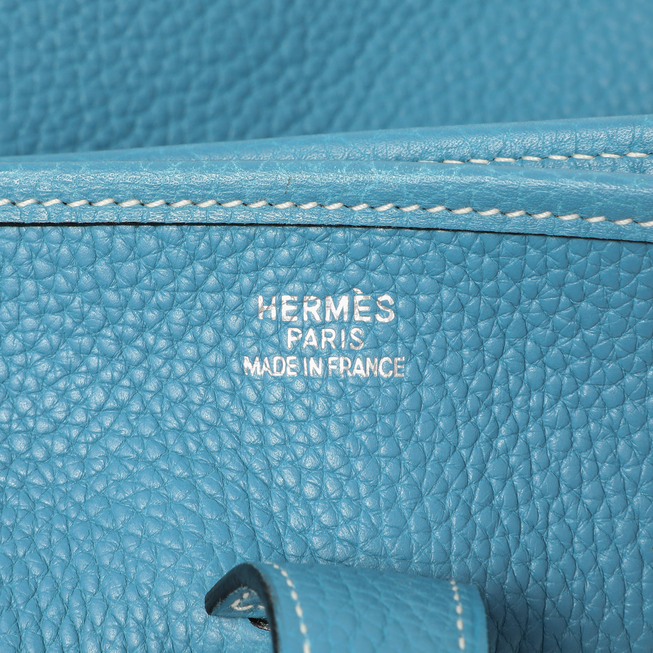 Exclusive Hermes Blue Jean Clemence Evelyne II GM — Alternate View 9