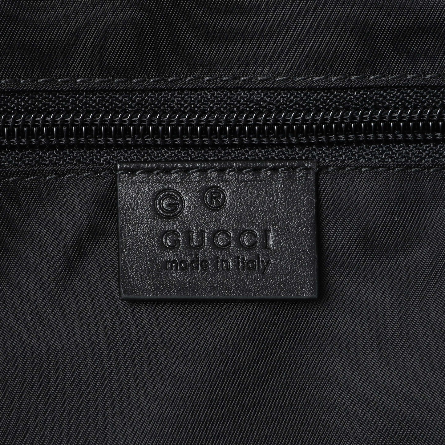 Exclusive Gucci Black Techno Canvas Web Duffle — Detail View