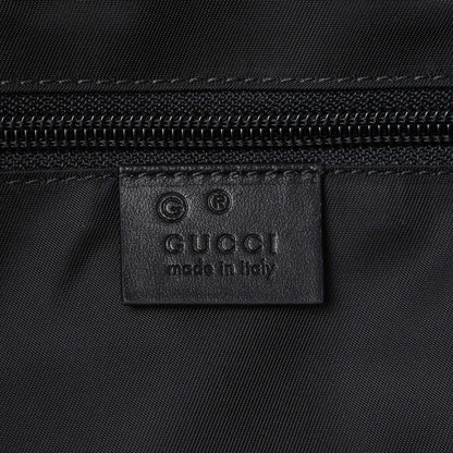 Exclusive Gucci Black Techno Canvas Web Duffle — Detail View
