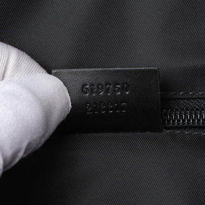 Exclusive Gucci Black Techno Canvas Web Duffle — Lifestyle View