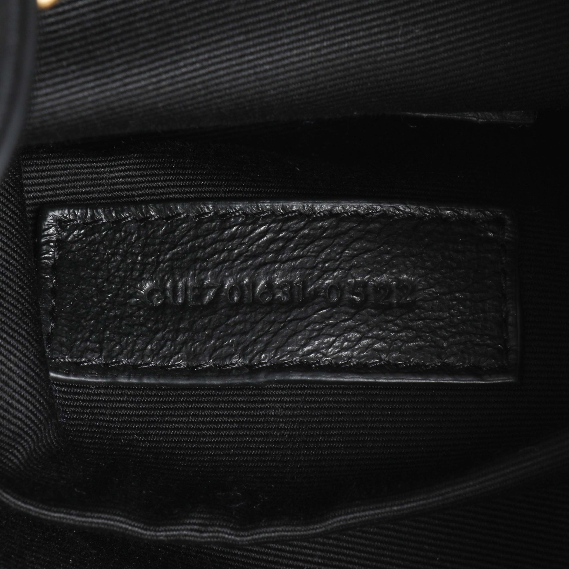 Exclusive Saint Laurent Black Lambskin Matelasse Monogram Joe Nano Bucket Bag — Lifestyle View
