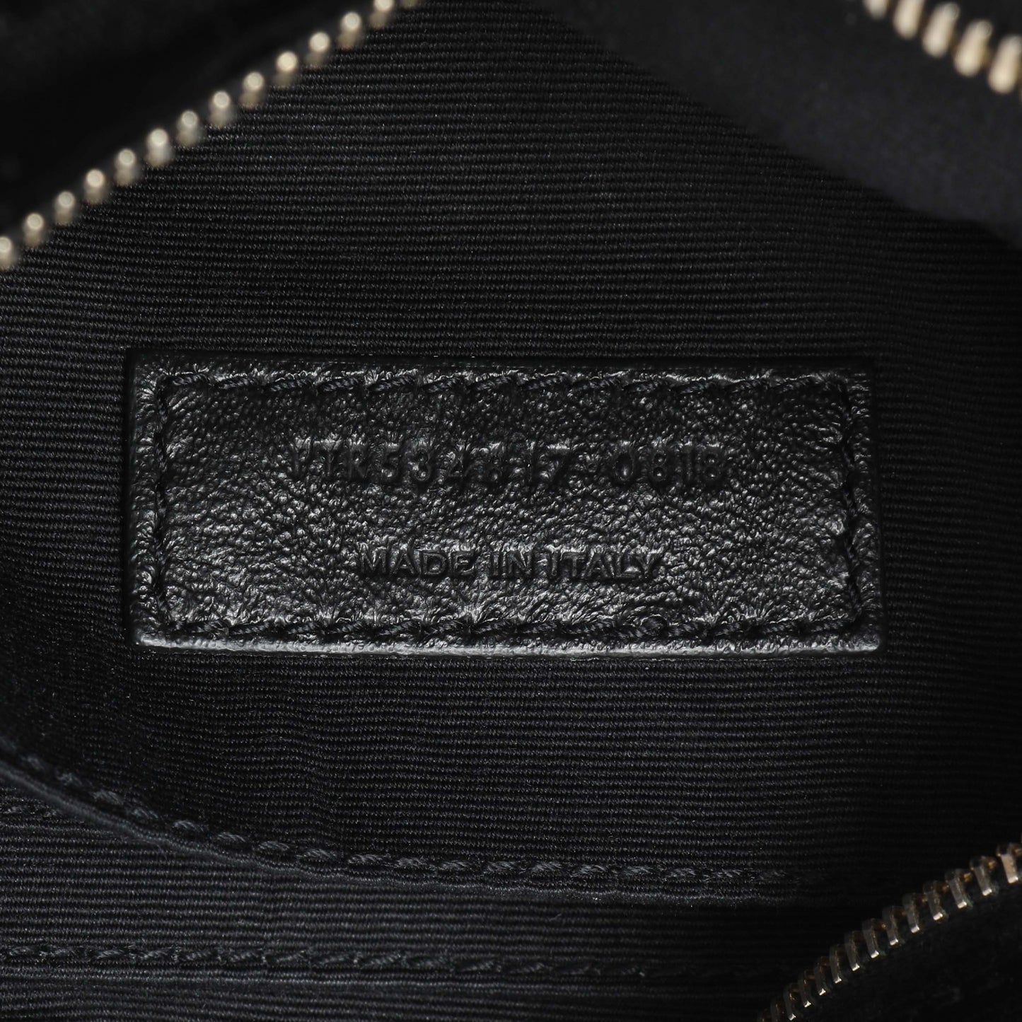 Exclusive Saint Laurent Black Velvet Lou Belt Bag — Lifestyle View