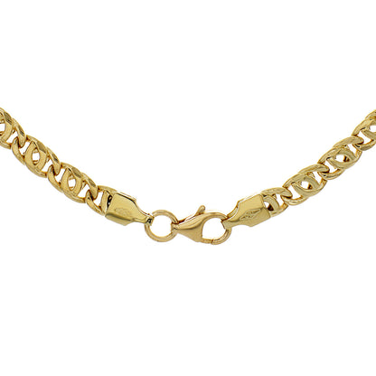 Exclusive 18K Yellow Gold Link Chain Necklace — Side View
