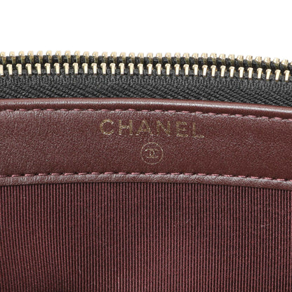 Exclusive Chanel Black Caviar Quilted Small Clutch With Chain — Detail View