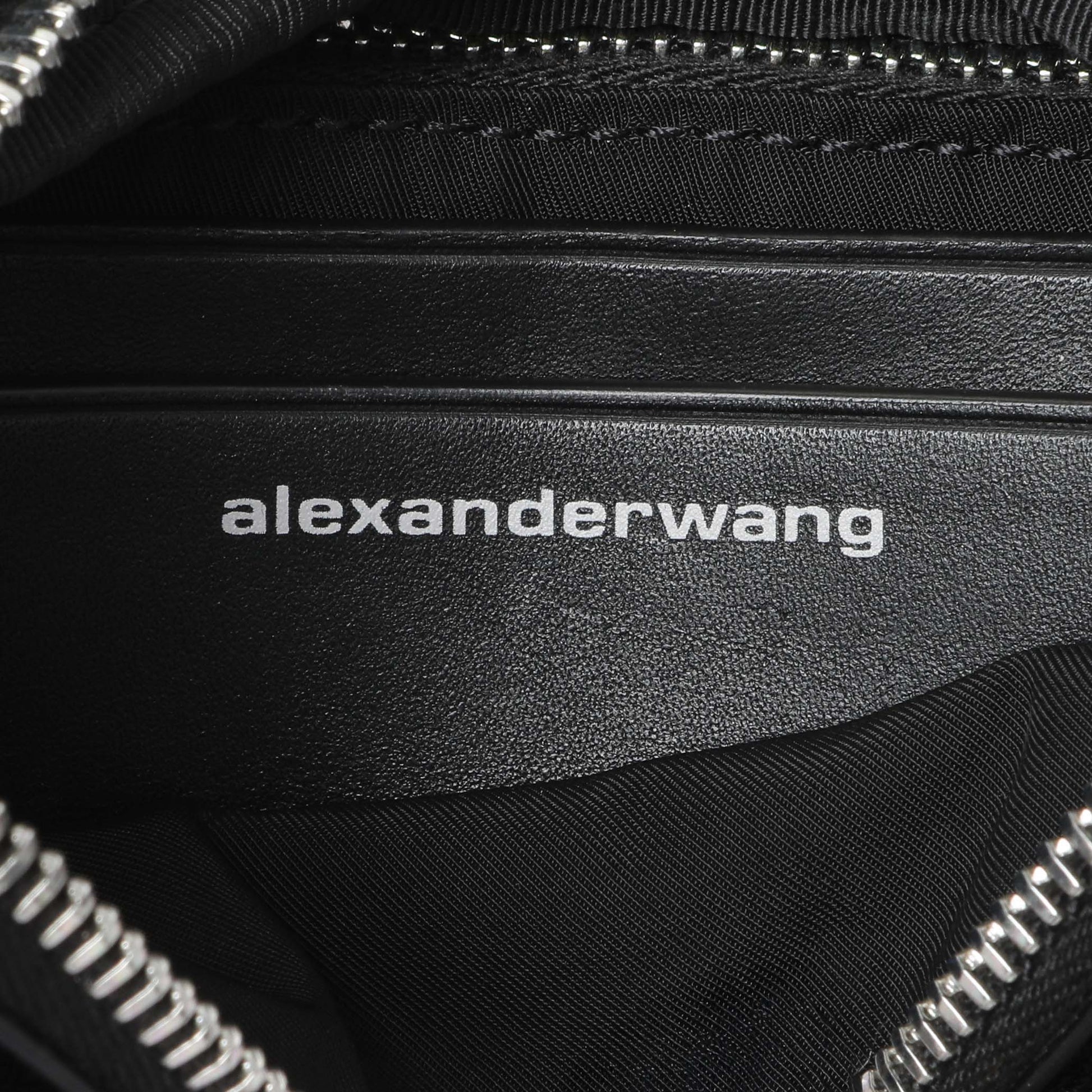 Exclusive Alexander Wang Black Lambskin Mini Attica Belt Bag — Detail View
