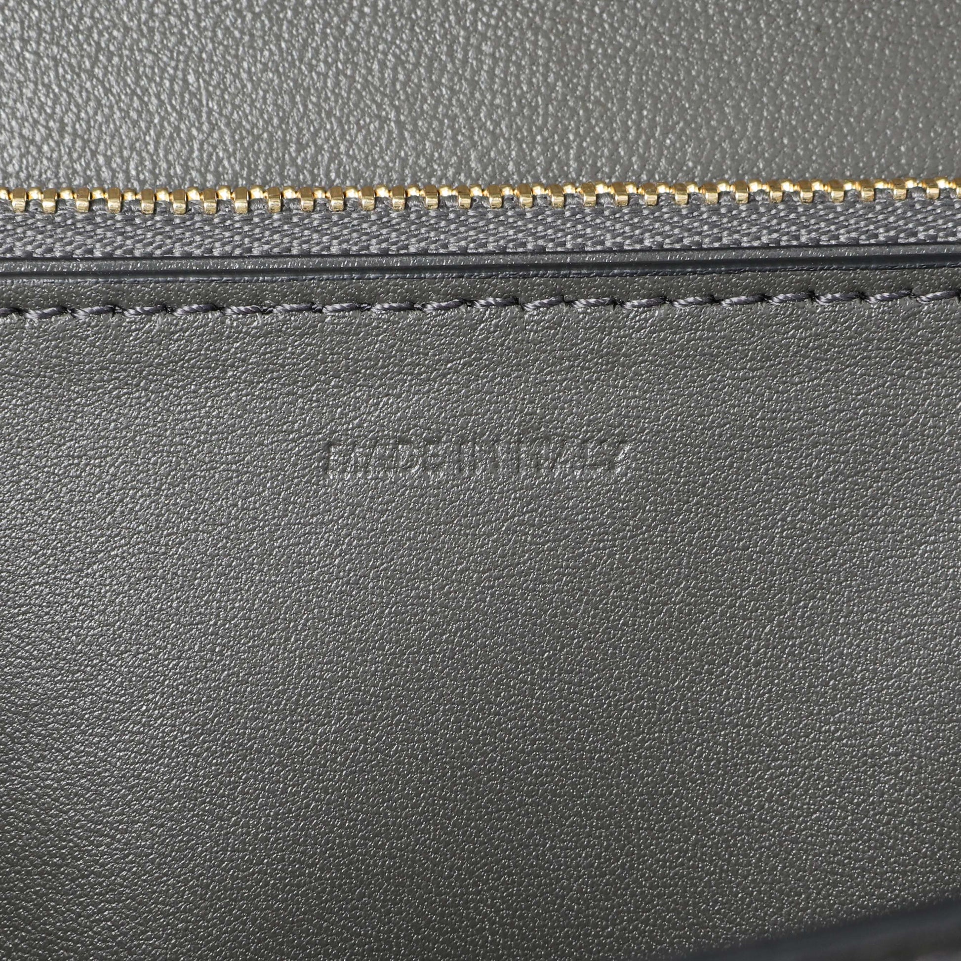 Exclusive Celine Grey Smooth Calfskin Medium Classic Box Flap — Lifestyle View