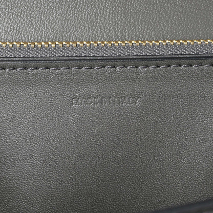 Exclusive Celine Grey Smooth Calfskin Medium Classic Box Flap — Lifestyle View