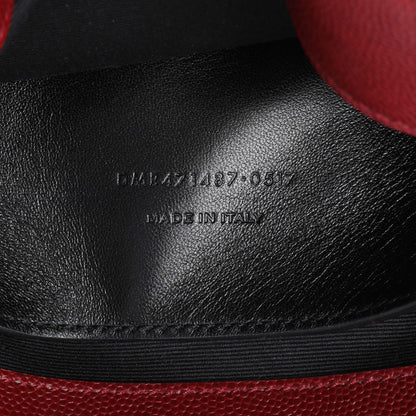 Exclusive Saint Laurent Red Grain De Poudre Medium West Hollywood Monogram Fold-Over — Lifestyle View
