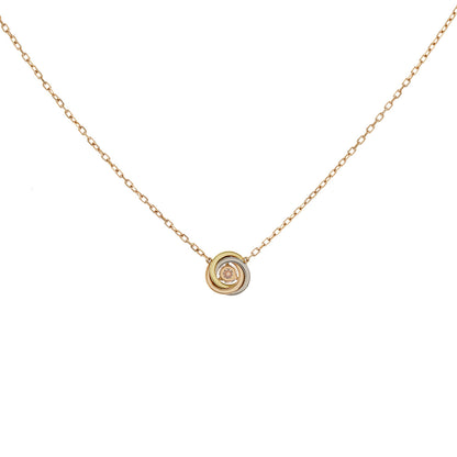 Exclusive Cartier 18K Diamond Trinity Pendant Necklace — Side View