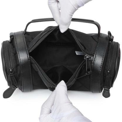 Exclusive Burberry Black Jacquard Logo TB Sound Bag — Top View
