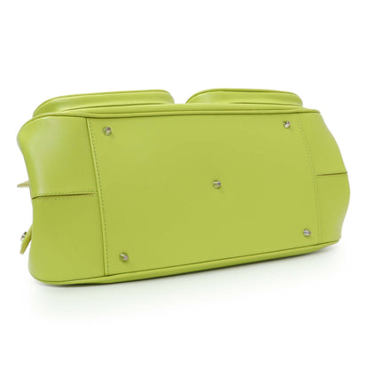 Exclusive Christian Dior Green Calfskin Medium Detective Satchel — Back View