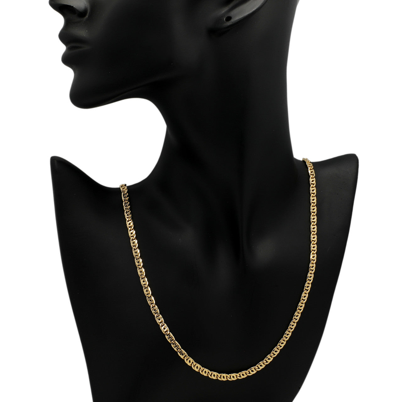Exclusive 18K Yellow Gold Link Chain Necklace — Back View