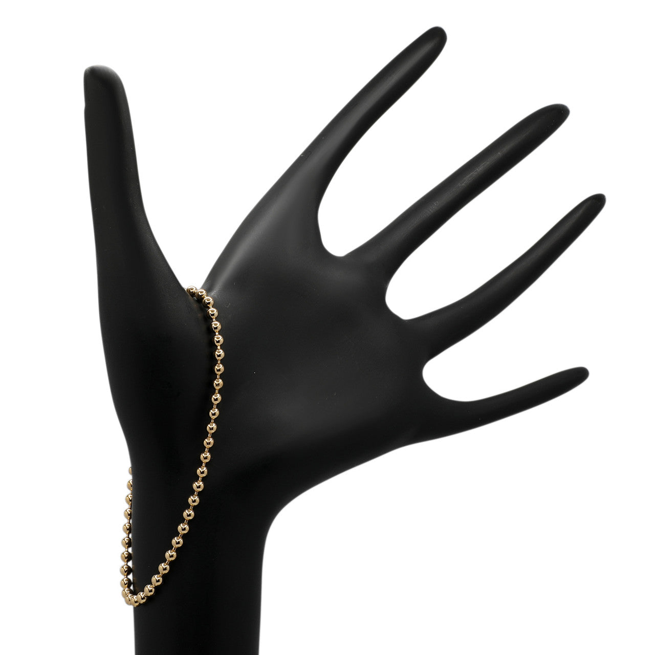 Exclusive 18K Yellow Gold Bead Bracelet — Back View
