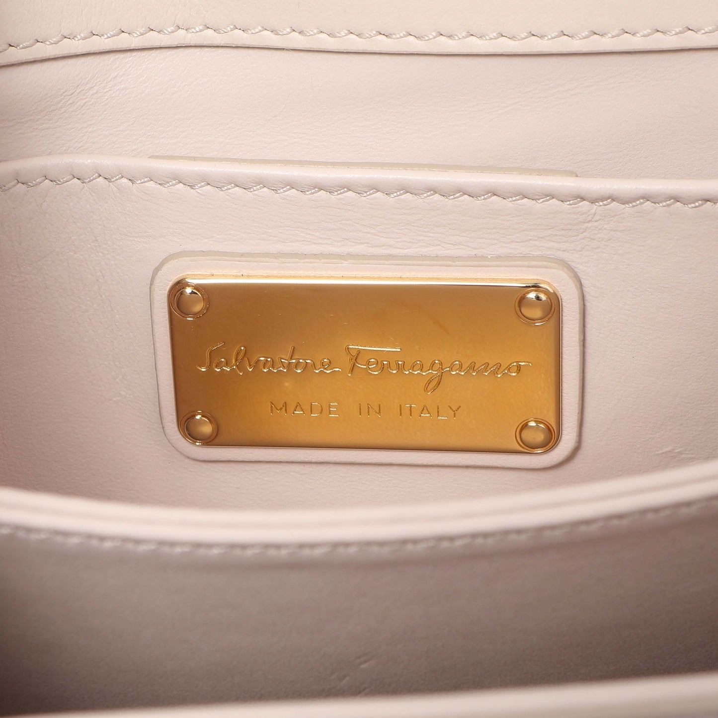 Exclusive Salvatore Ferragamo Nude Calfskin Thalia Crossbody Bag — Alternate View 10