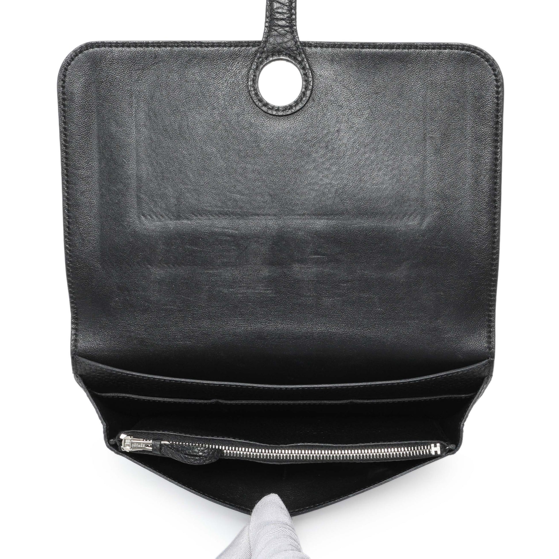 Exclusive Hermes Black Togo Dogon Duo Wallet — Alternate View 8