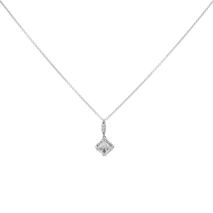 Exclusive Tacori 18K White Gold Cubic Zirconia Diamond Dantela Pendant — Front View