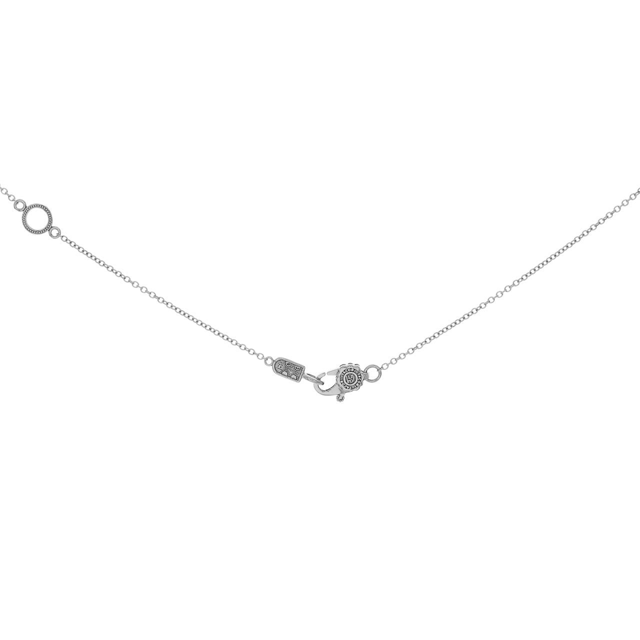 Exclusive Tacori 18K White Gold Cubic Zirconia Diamond Dantela Pendant — Back View