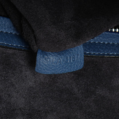 Exclusive Celine Blue Grained Calfskin Medium Phantom Luggage — Lifestyle View