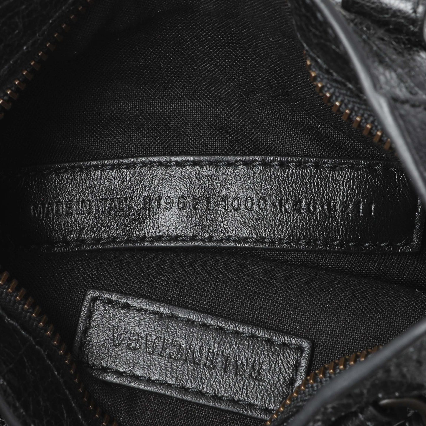 Exclusive Balenciaga Black Agneau Classic Hardware Nano City — Alternate View 10