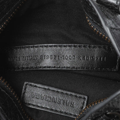 Exclusive Balenciaga Black Agneau Classic Hardware Nano City — Alternate View 10