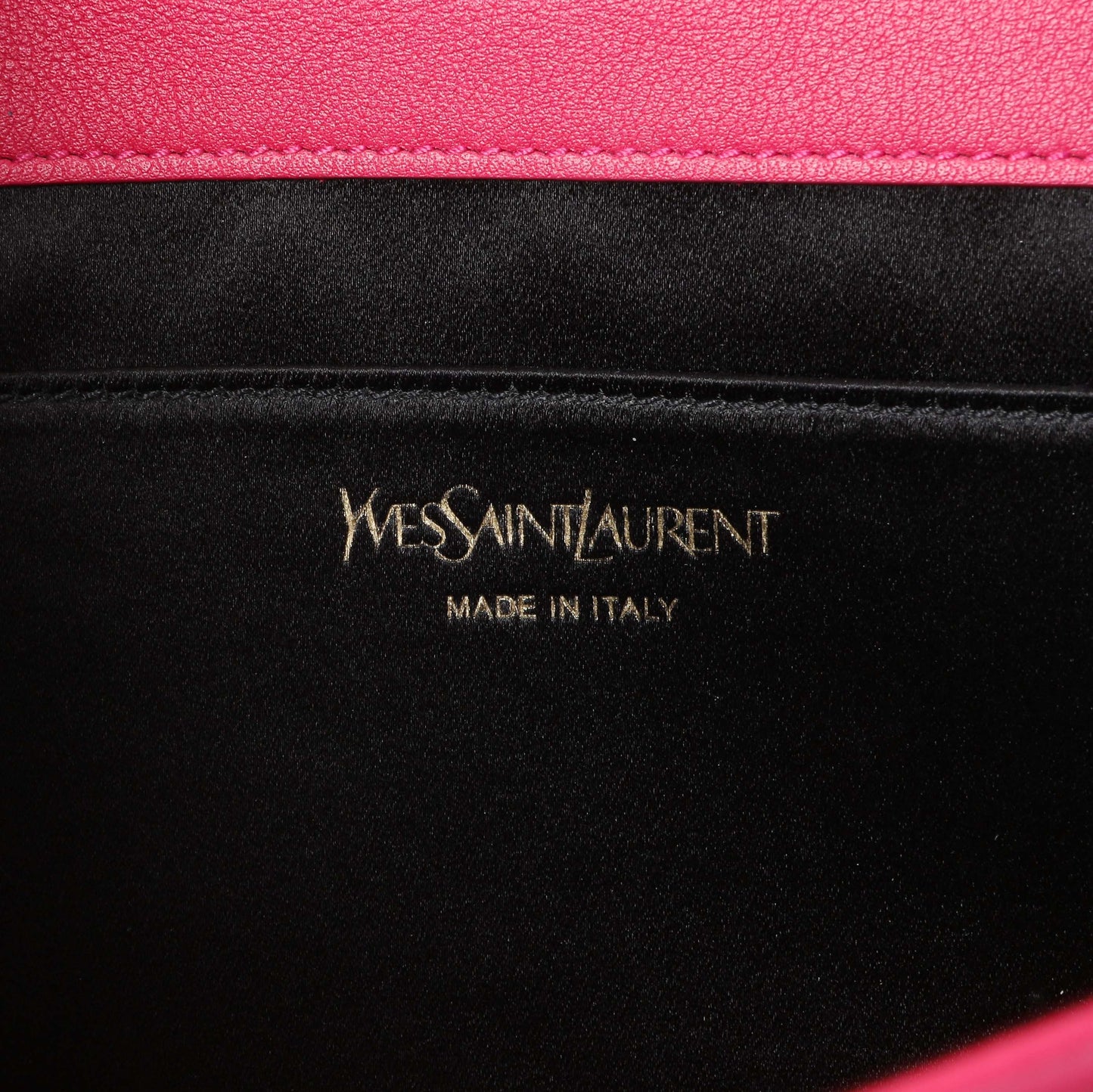 Exclusive Saint Laurent Fuchsia Calfskin Monogram Large Belle De Jour Clutch — Detail View