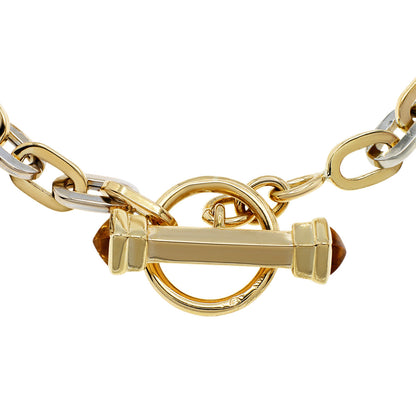 Exclusive 18K Yellow & White Gold Citrine Toggle Bracelet — Side View