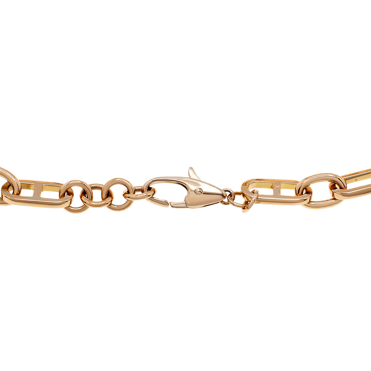 Exclusive 18K Rose Gold Marine Link Bracelet — Back View