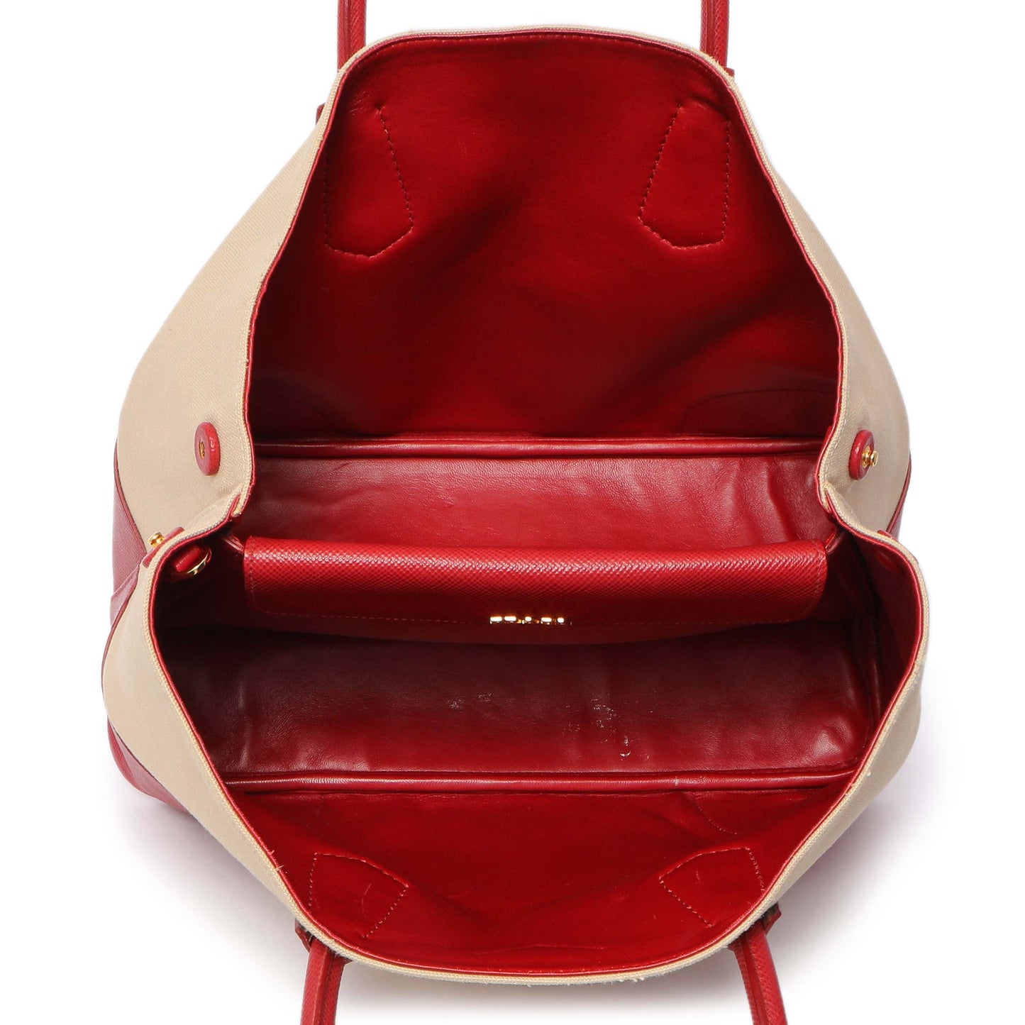 Exclusive Prada Canapa Saffiano Large Double Bag — Alternate View 8