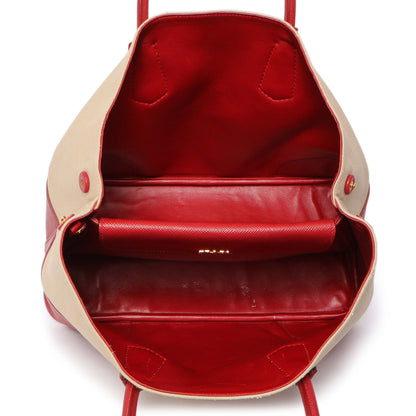 Exclusive Prada Canapa Saffiano Large Double Bag — Alternate View 8