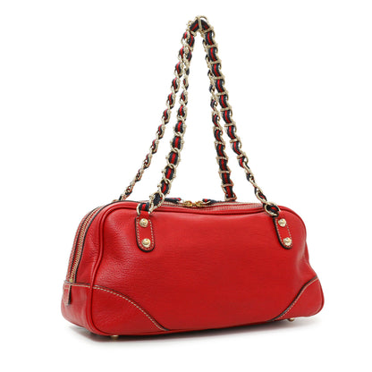 Exclusive Gucci Red Calfskin Capri Small Bowler — Side View