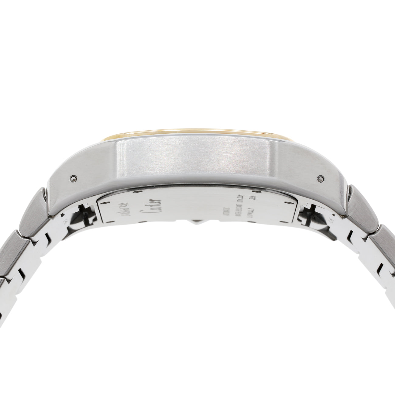 Exclusive Cartier Stainless Steel 18K Yellow Gold Santos 100 XL W200728G — Back View