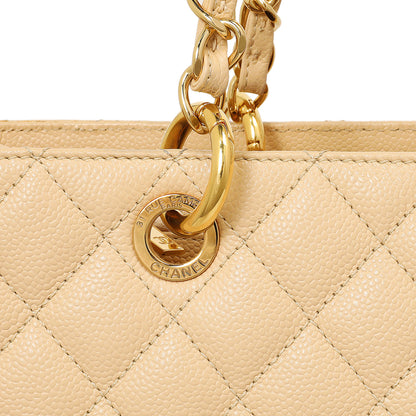 Exclusive Chanel Beige Quilted Caviar Grand Shopping Tote GST — Alternate View 11