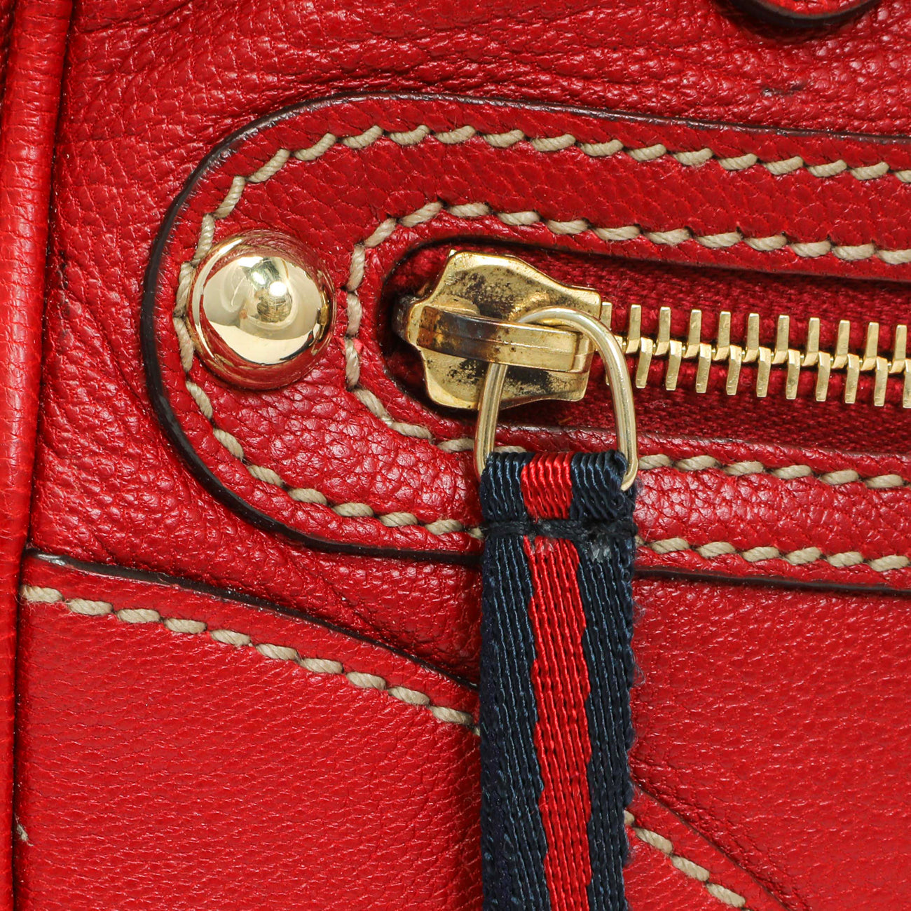 Exclusive Gucci Red Calfskin Capri Small Bowler — Alternate View 11