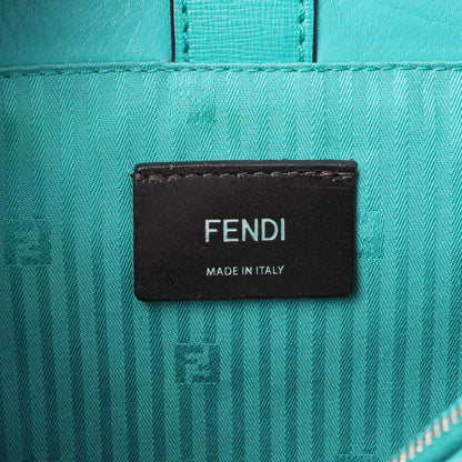 Exclusive Fendi Teal Vitello Elite Petite 2Jours Tote — Detail View