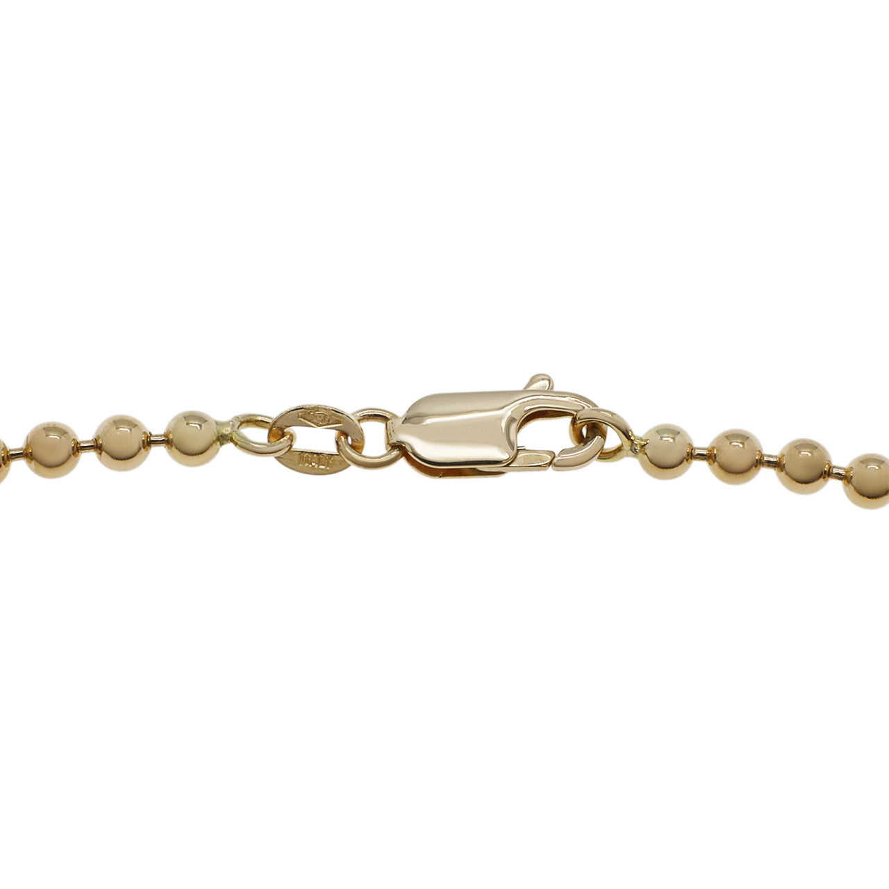 Exclusive 18K Yellow Gold Bead Bracelet — Side View