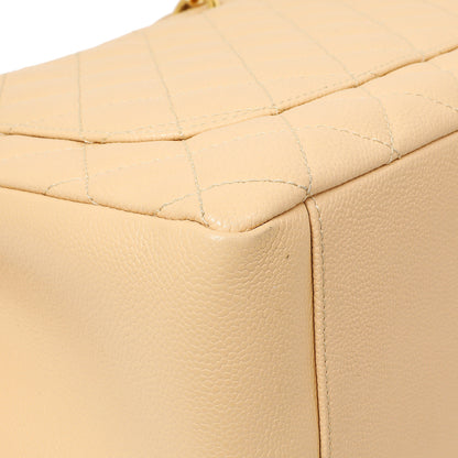 Exclusive Chanel Beige Quilted Caviar Grand Shopping Tote GST — Lifestyle View
