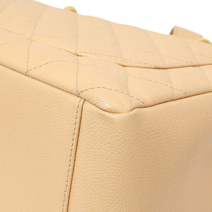 Exclusive Chanel Beige Quilted Caviar Grand Shopping Tote GST — Alternate View 7