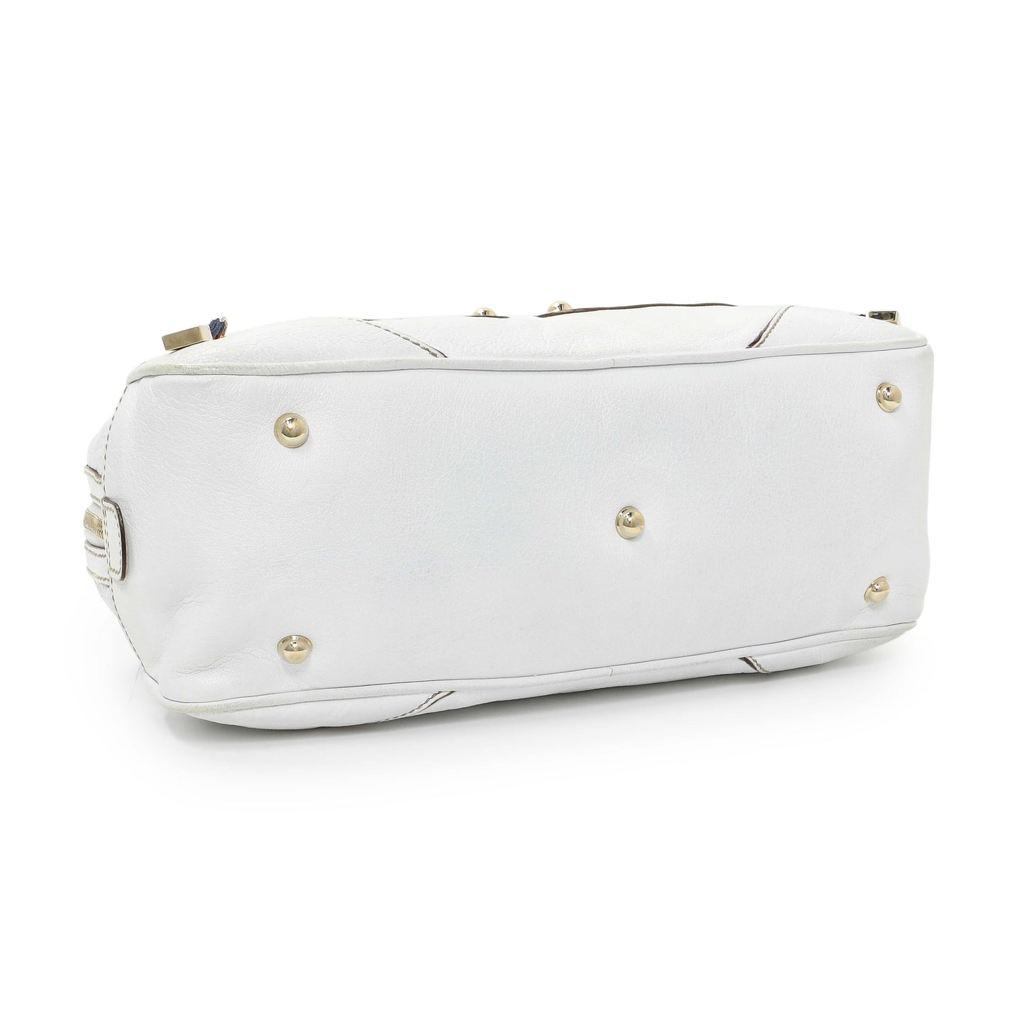 Exclusive Gucci White Calfskin Capri Small Bowler — Back View