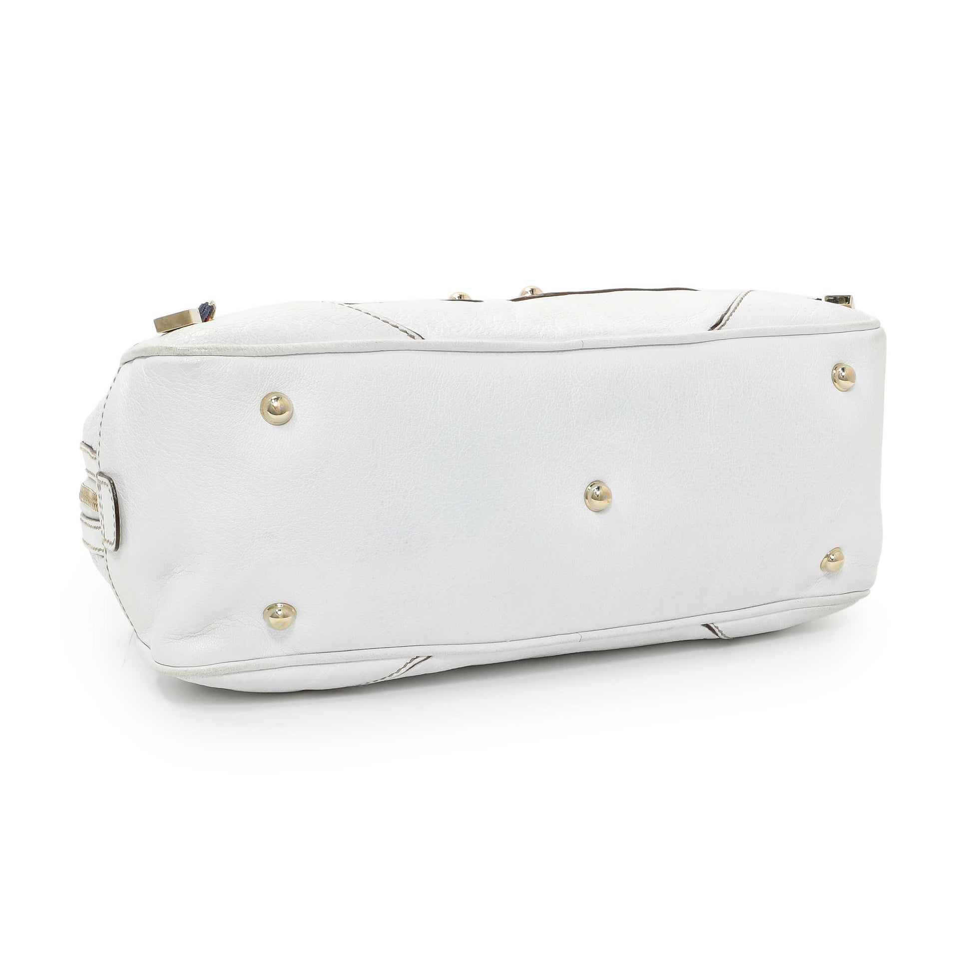 Exclusive Gucci White Calfskin Capri Small Bowler — Back View
