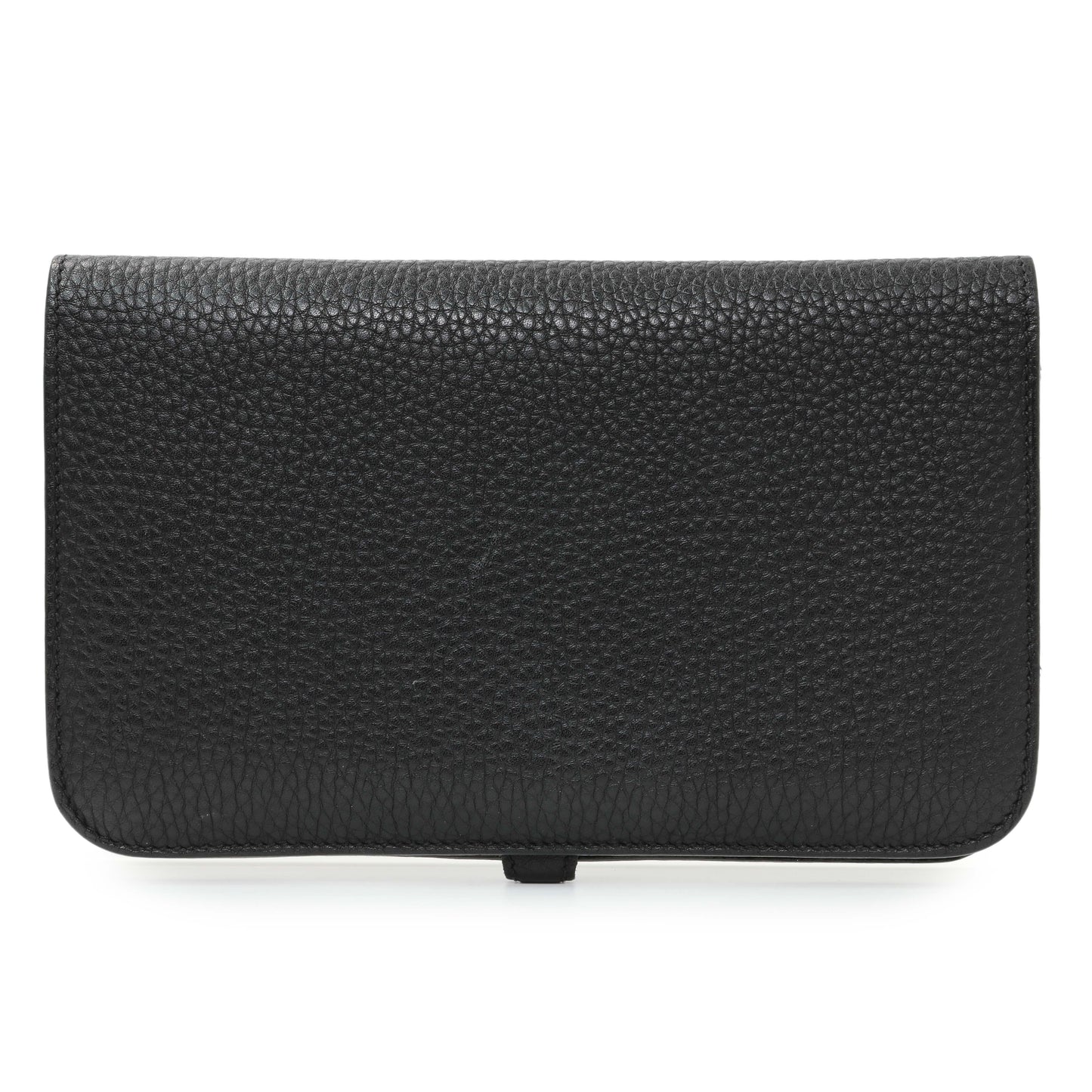 Exclusive Hermes Black Togo Dogon Duo Wallet — Side View
