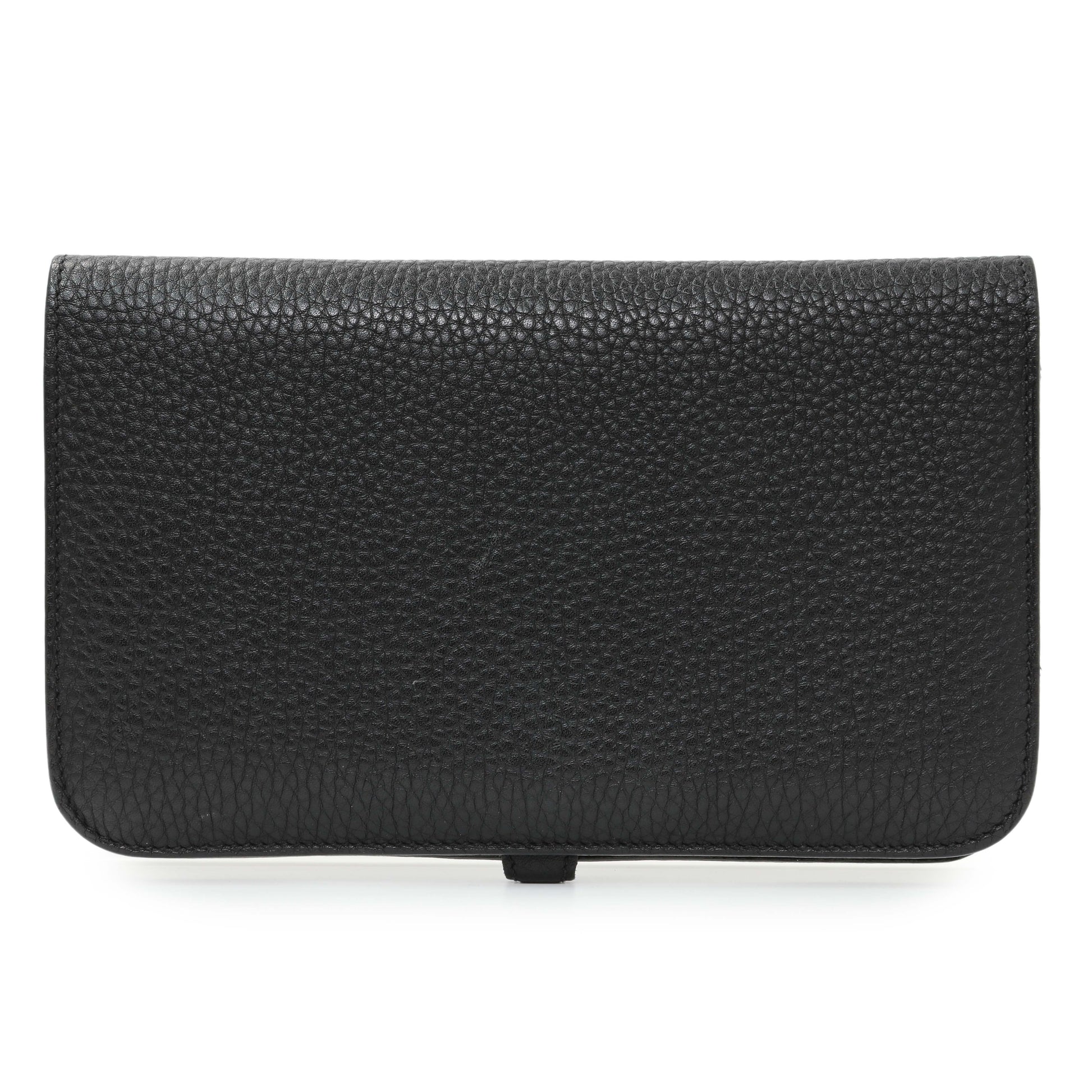 Exclusive Hermes Black Togo Dogon Duo Wallet — Side View