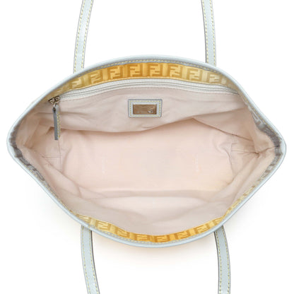 Exclusive Fendi Yellow Grey Zucchino Canvas Tote — Alternate View 8