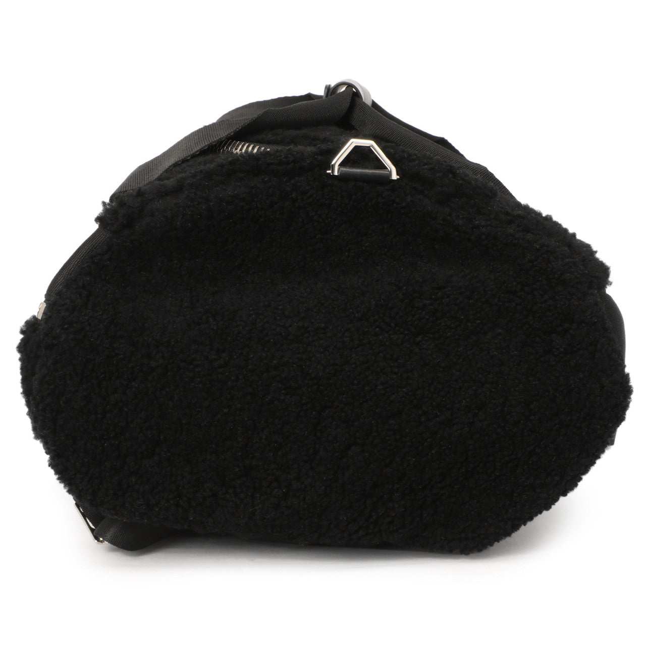 Exclusive Givenchy Black Shearling Duffle Backpack — Top View