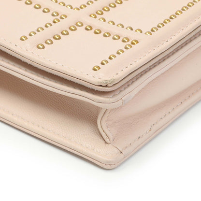 Exclusive Christian Dior Studded Calfskin Diorama Wallet On Chain — Top View