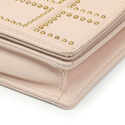 Exclusive Christian Dior Studded Calfskin Diorama Wallet On Chain — Detail View