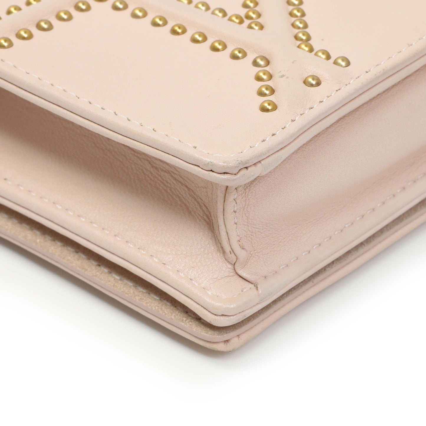 Exclusive Christian Dior Studded Calfskin Diorama Wallet On Chain — Lifestyle View