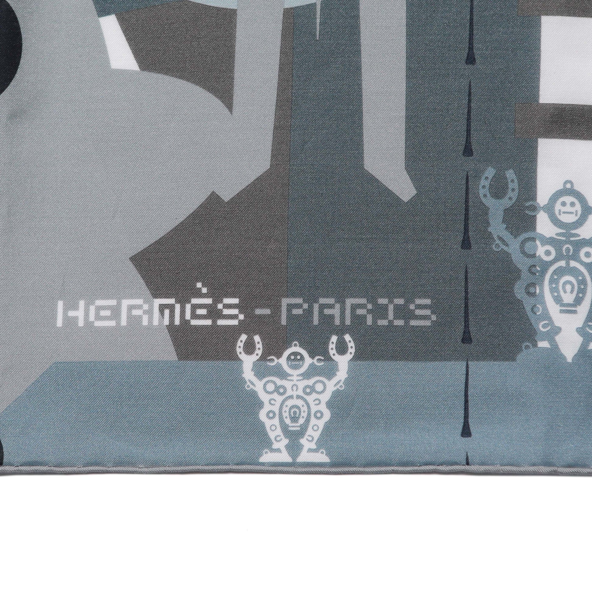 Exclusive Hermes Cotton Silk Mr Farrier Scarf 140 — Back View